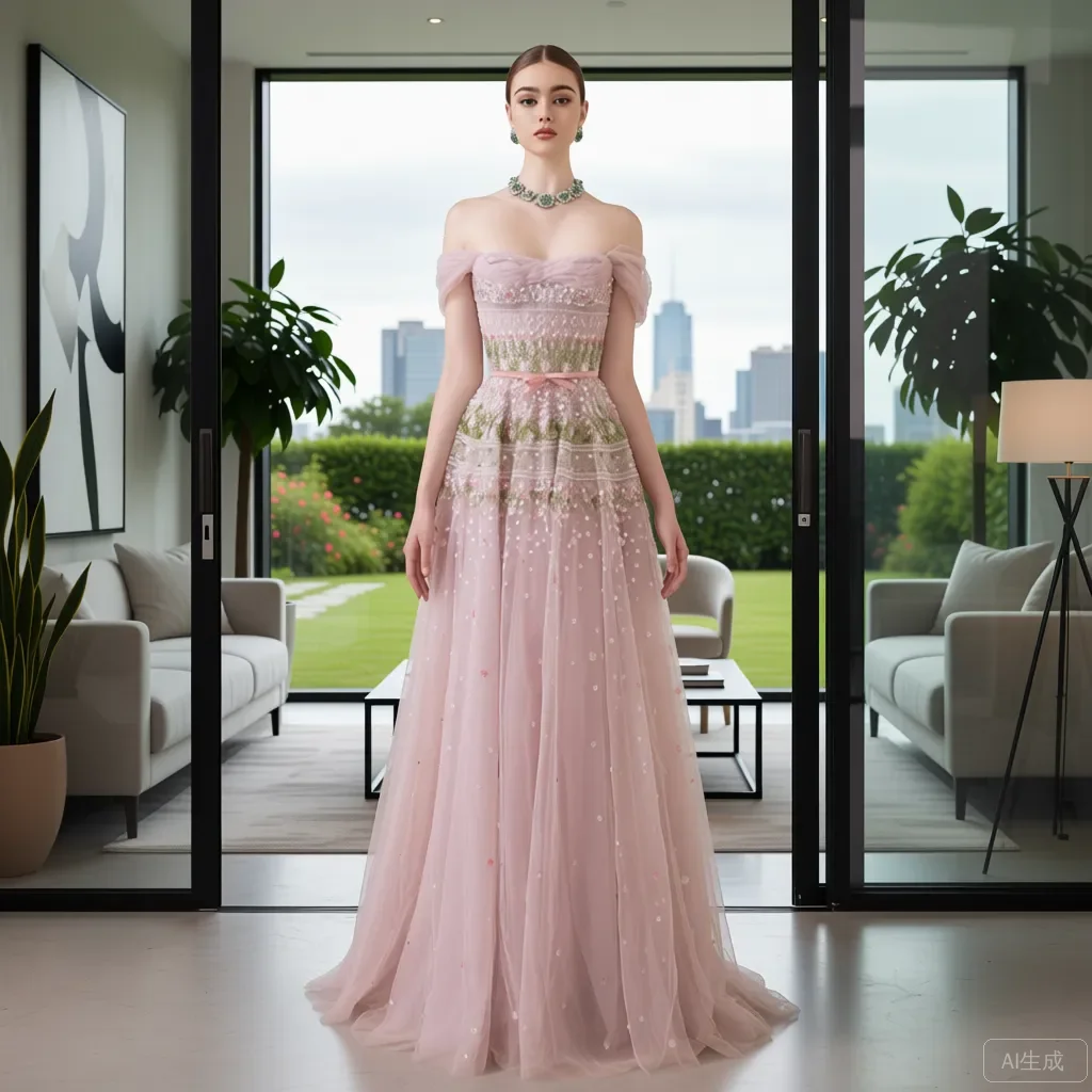 

Романтическое атласное платье с открытыми плечами розового и фиолетового цвета с градиентом и сверкающими пайетками отлично подходит для вечерних вечеринок больших размеров