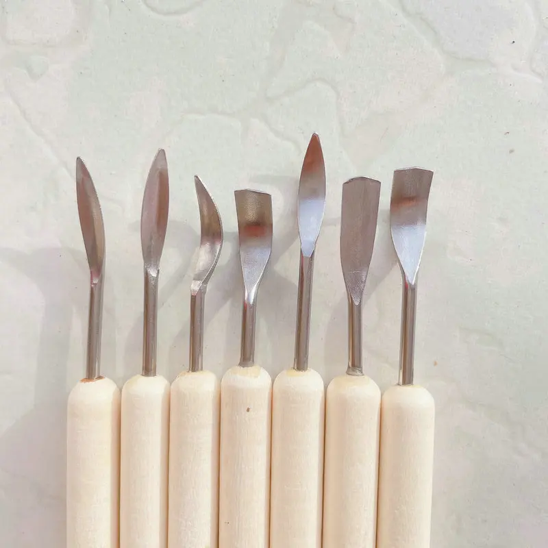 11PCS/SET Sculpting Pottery Clay Tools for Air Dry Polymer Modeling Sculpey Clay  Stainless Steel  Carving Tool