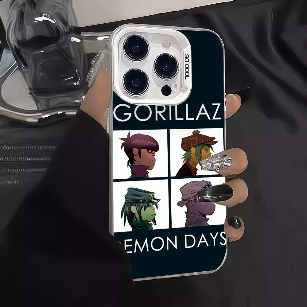 Band G-Gorillaz The Mountain Handyhülle für iPhone 12 11 13 14 15 16 17 Max Pro Plus Mini Schutzhülle IMD Farbabdeckung