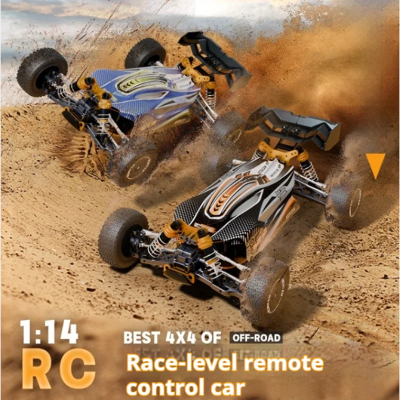 1/14 High-Speed RC Offroad 4x4 50KM/H Brushed 75KM/H Brushless Options Metal Chassis and Drivetrain for RC Drift Off-Road