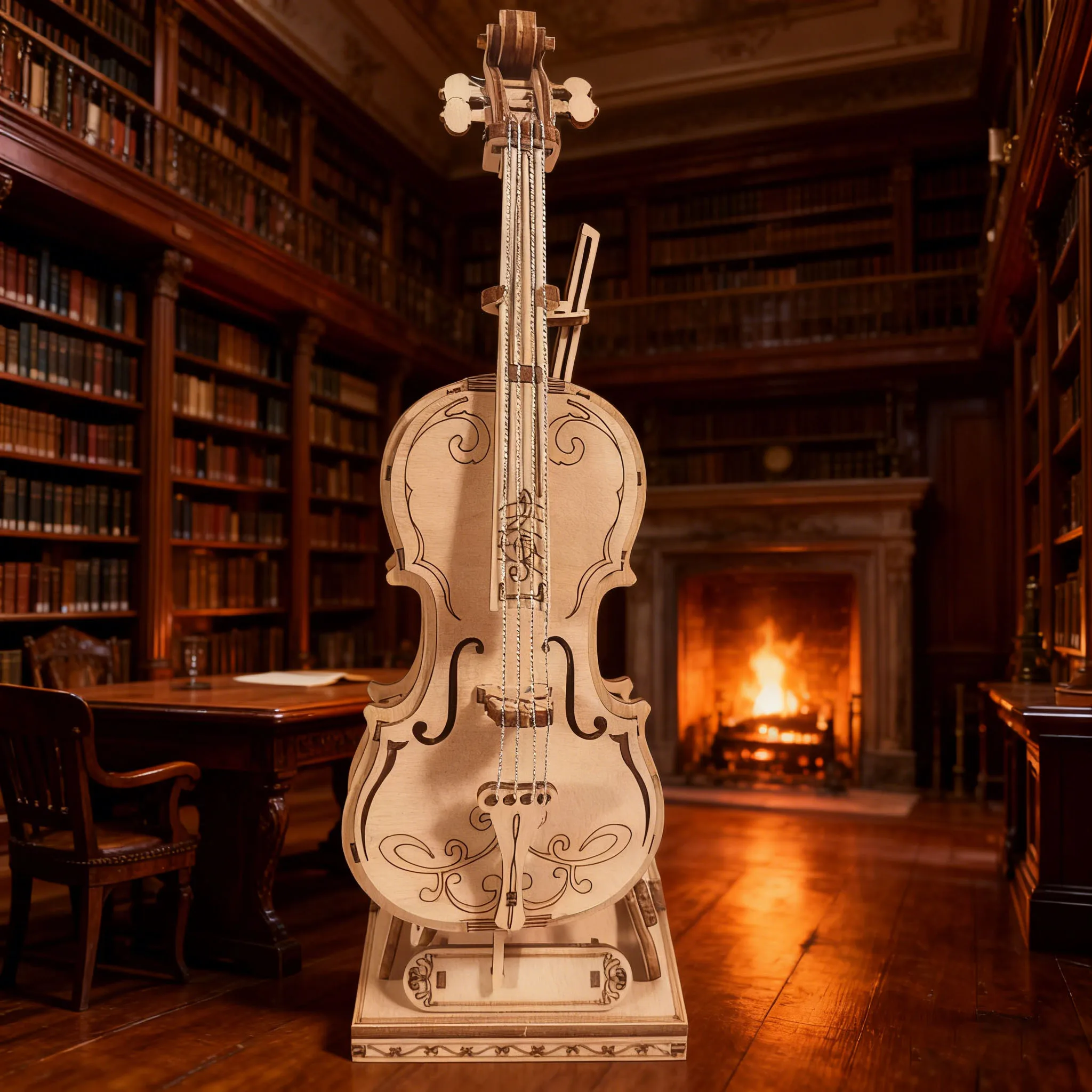 

Модель головоломки «сделай сам», новый набор скрипки, забавный набор для сборки, деревянные строительные блоки, идеальный подарок, образовательный подарок на день рождения, 3D головоломка