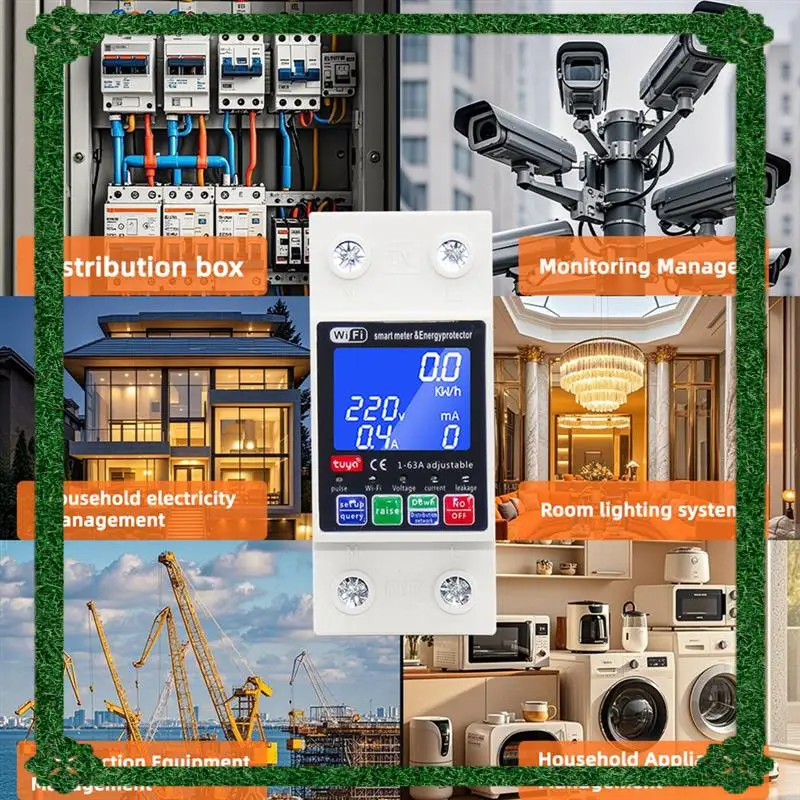 24-Hour Delivery Tuya Wifi Enabled 63A Smart Circuit Breaker Voltage Relay 220V Leakage Protection Automatic MCB Switch For Smar