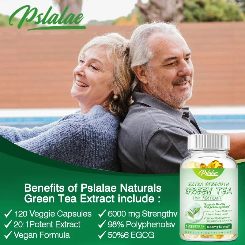 

Green Tea Extract - Antioxidant, Boosts Metabolism, Increasing Energy and Focus, Improve Athletic Performance, Non-GMO