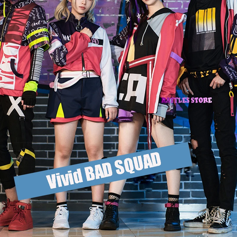 

Project Sekai Colorful Stage Vivid BAD SQUADxKaito Aoyagi Toya Akito Shiraishi An Azusawa Vbs Костюмы для косплея Униформа Платье с париком