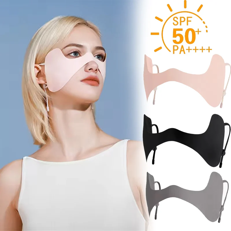 

Маска для лица из ледяного шелка с бантом, бесшовная, с защитой от солнца и УФ-излучения, для занятий спортом на открытом воздухе, гольфа, пеших прогулок, дышащая, охлаждающая