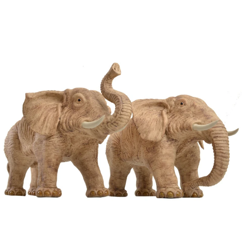 

Shiwan ceramic elephant ornaments absorb water like a pair of living room floor-to-ceiling decorations, housewarming gifts.