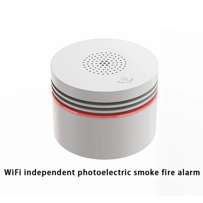 Tuya WIFI Independent Smoke Alarm Household Fire Detector With Smoke Alarm Sensor For Home Security