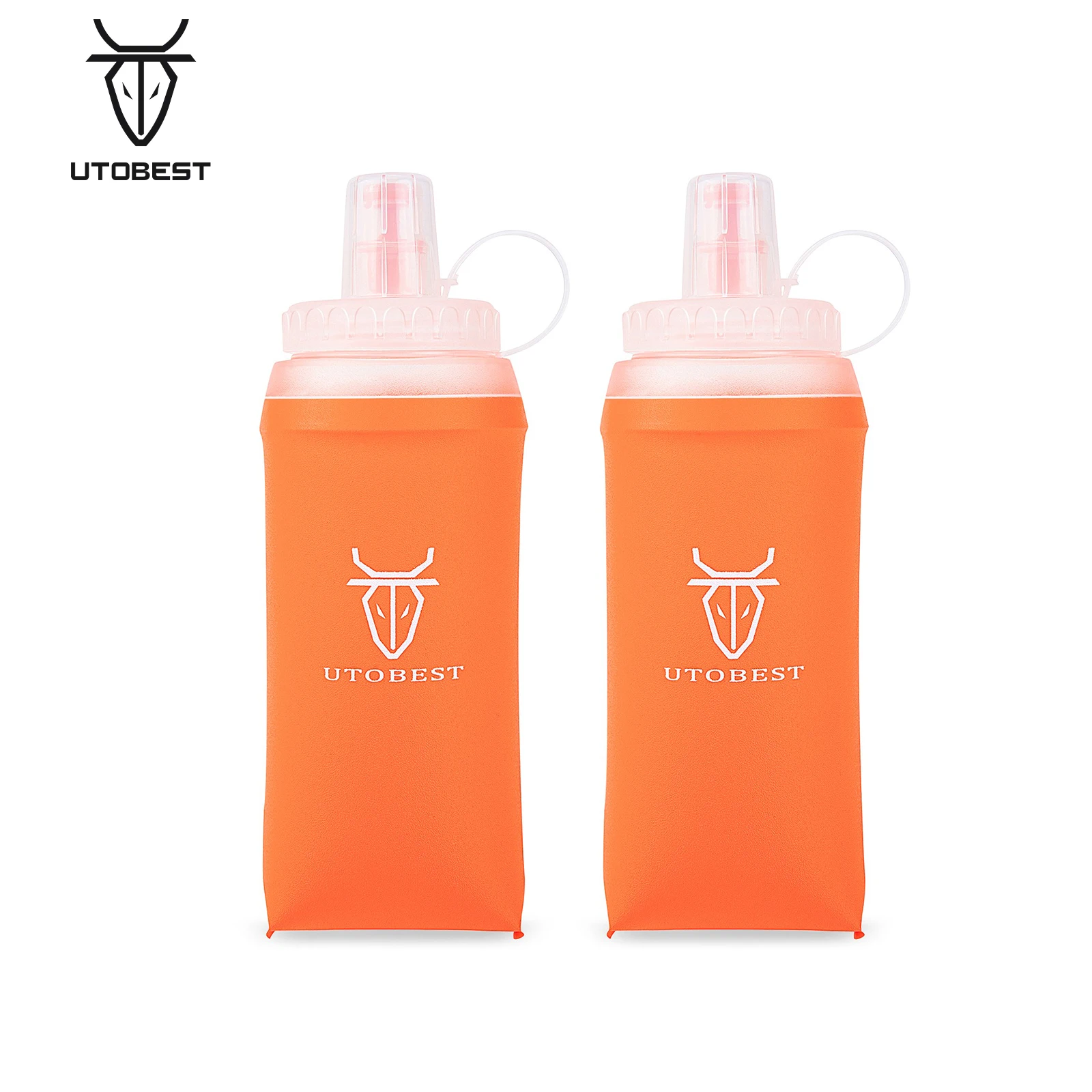 

UTOBEST UTR206 350ml/500ml Soft Flask Foldable Silicone Water Bottle TPU Running Kettle Outdoor Camping Running Cycling