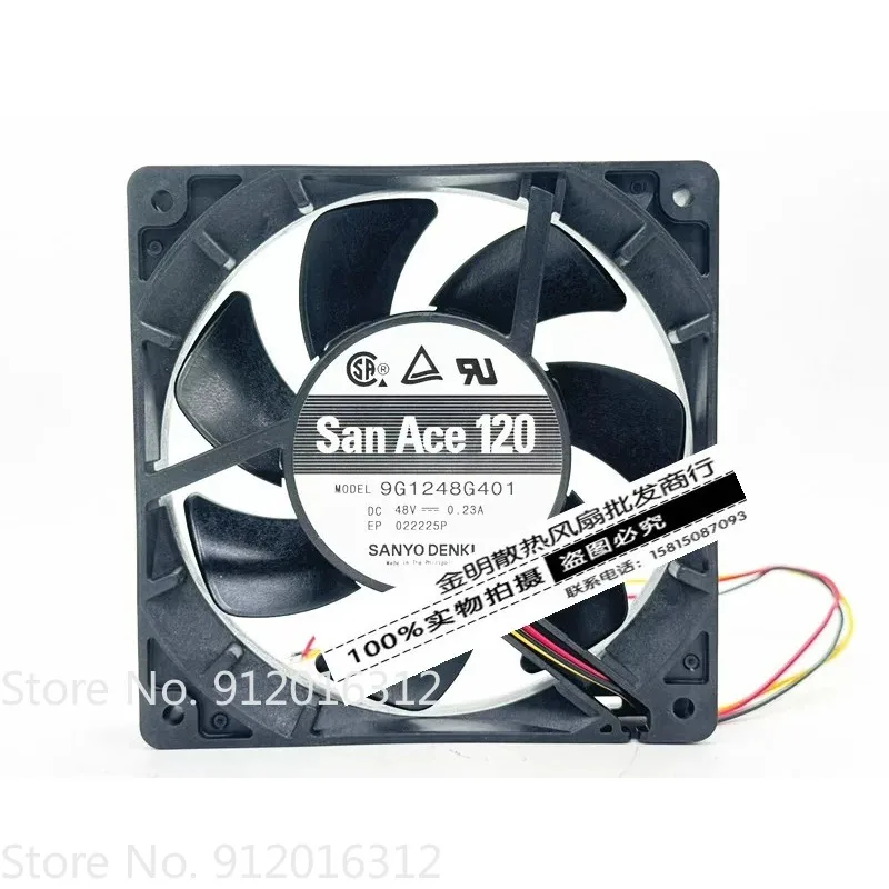 

New Cooler Fan for Sanyo 12CM 9G1248G401 DC48V 0.23A Chassis Large Air Volume Cooling Fan 12CM 120 * 120* 25MM