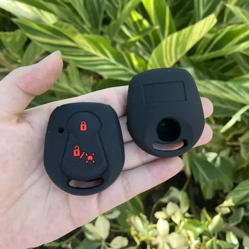 Funda de silicona con 2 botones para llave de coche, carcasa protectora, juego de goma para Ssangyong Actyon Kyron Rexton, accesorios para llavero
