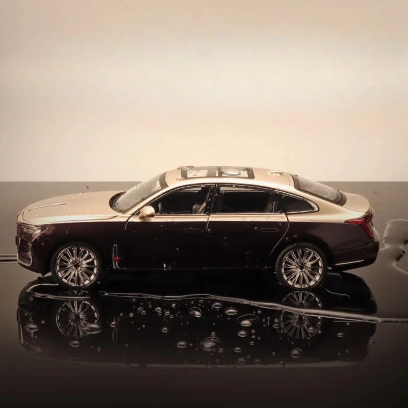 

1:24 H9 Alloy Model Diecast Car Toy Sound and Light Pull Back Door Opened Front Wheel Steering Vehice Collectible Ornament