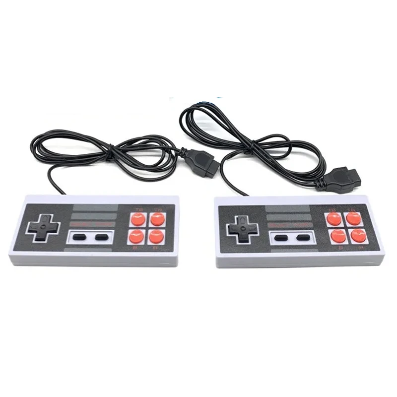 Controlador de 4 botones para consolas de videojuegos retro de 8 bits, mini stick NES, inalámbrico rojo y blanco, 2.4G inalámbrico
