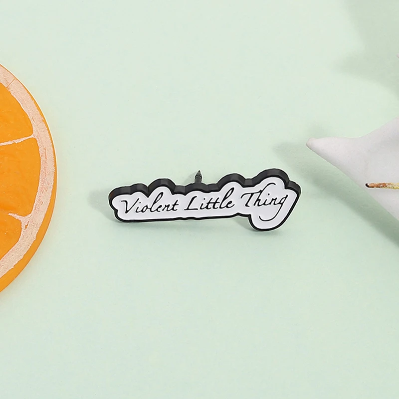 Violent Little Thing Enamel Pin Fantasy Novels Fourth Wing Book Lovers Brooch Lapel Badge Jewelry Gift For Bookworm Friends