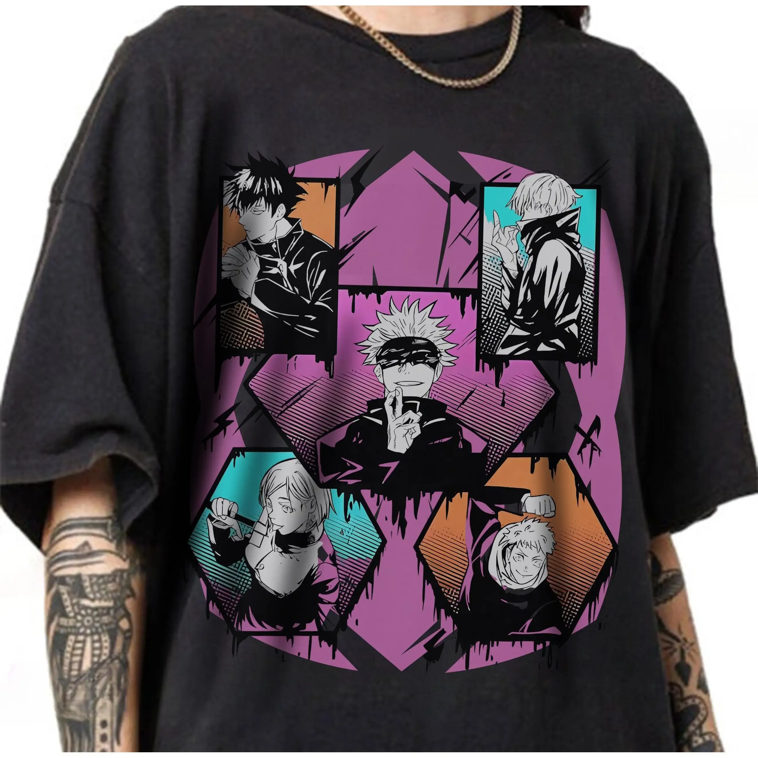

Модные футболки с рисунком Street Oversized, топы унисекс, винтажные ropa mujer