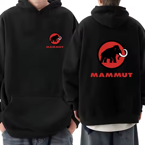 New in elephant harajuku Graphic printed black Hoodie Men Women PVD Fashion Y2k Sweatshirt Unisex Fleece Long sleeve pullovers