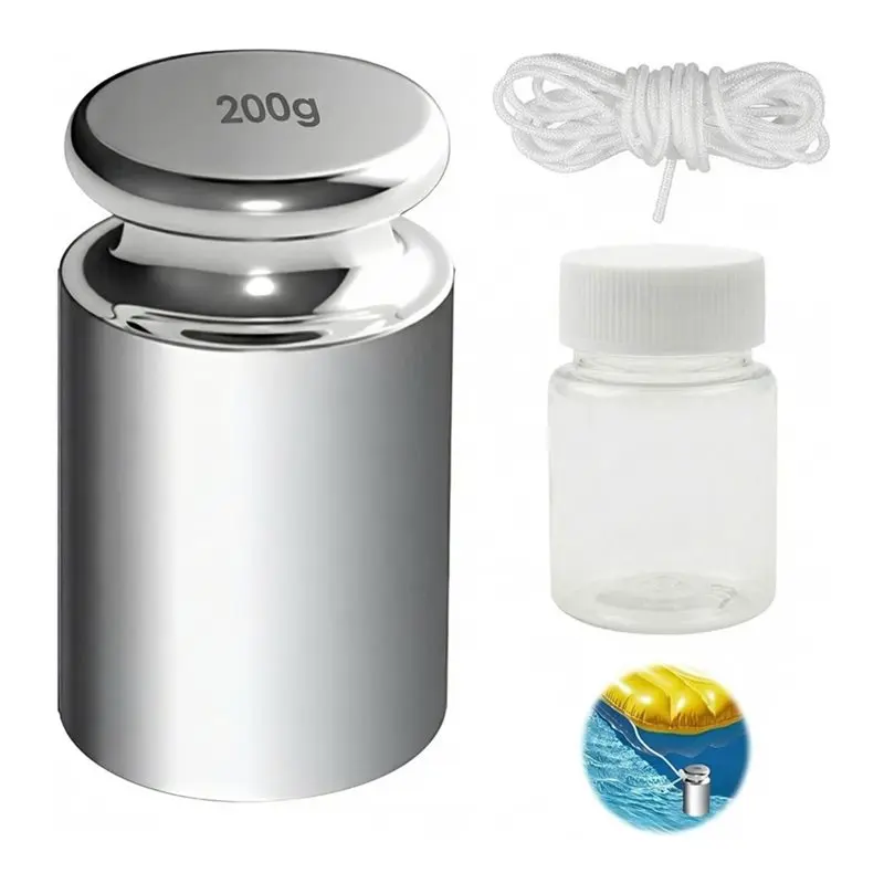 【Price Drop !!】Pool Float Anchor Set, 200G Chrome-Plated Steel Weights For Stability, Includes Sealed Anti-Rust Bottle