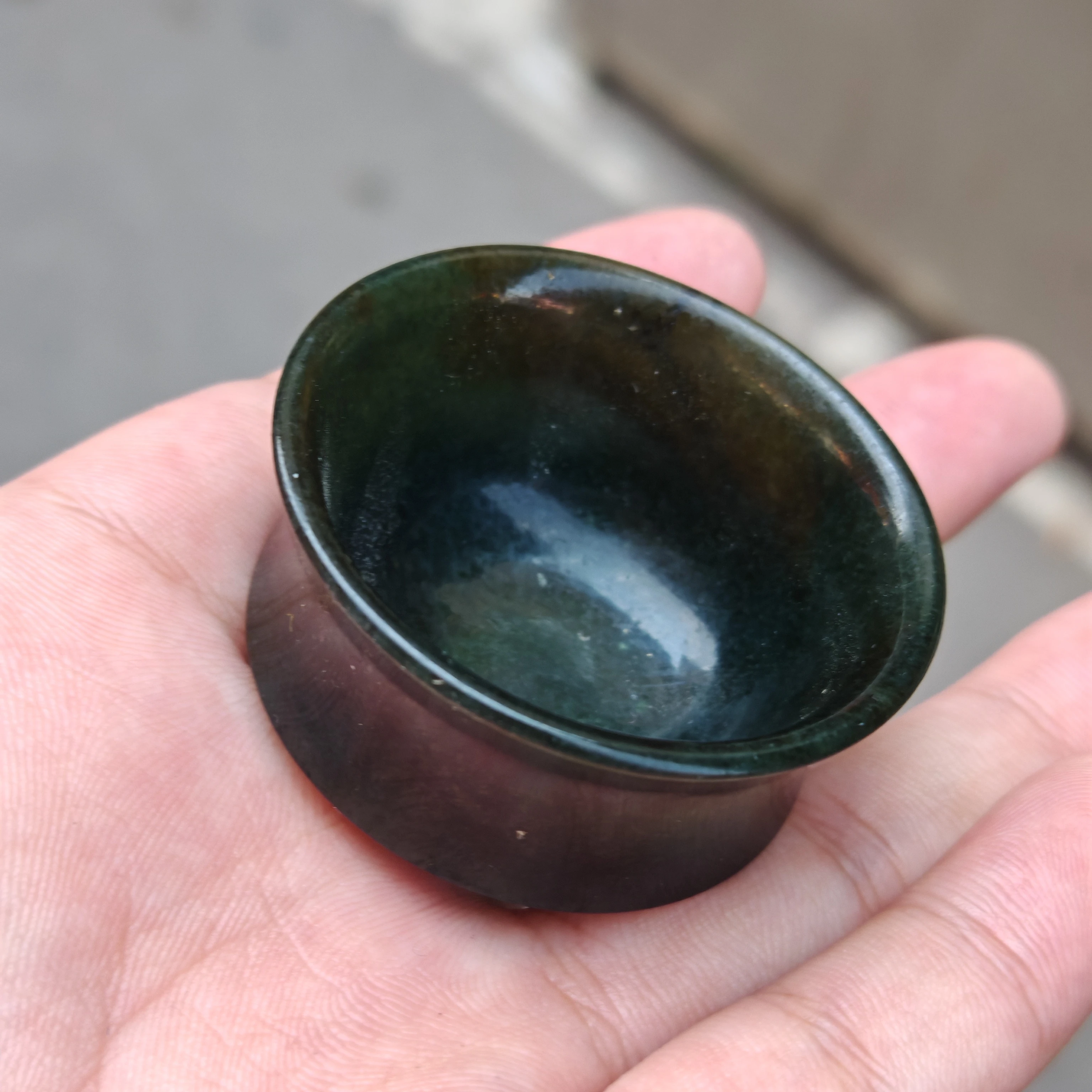 Natural Green Jade Teacups Chinese Tea Ceremony Nephrite Stone Master Cup Health Gongfu Teaware Genuine Hetian Jade Bamboo Cups