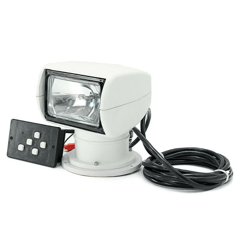 High Lumen Remote Control Marine Searchlight, Waterproof Rotatable Boat Spotlight Lighting Accessory for Yacht RV Vessel