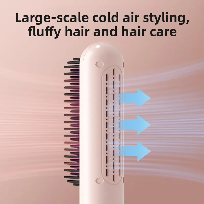 Yjq straight curling comb, negative ion temperature control, anti-scalding comb teeth, curling and straightening dual-purpose