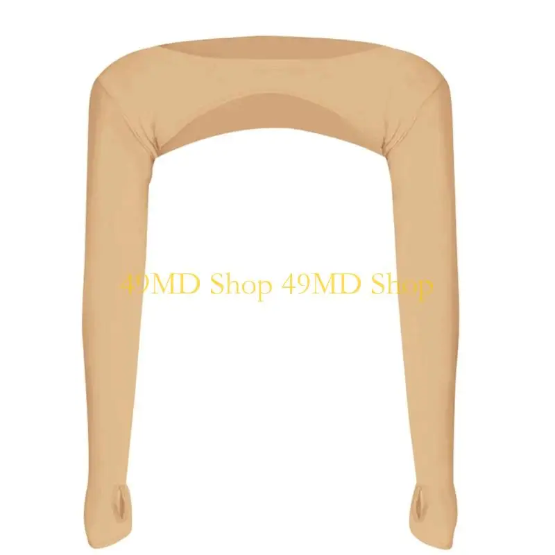 49MD Lightweight Sun Resistant Scarf Quick Dry Fabric Shoulder Wrap Arm Coverage Shawl for Enthusiasts Commuters