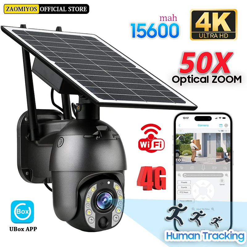 Home Security Battery Replacement - 4K 50X Optical Zoom Solar Wifi