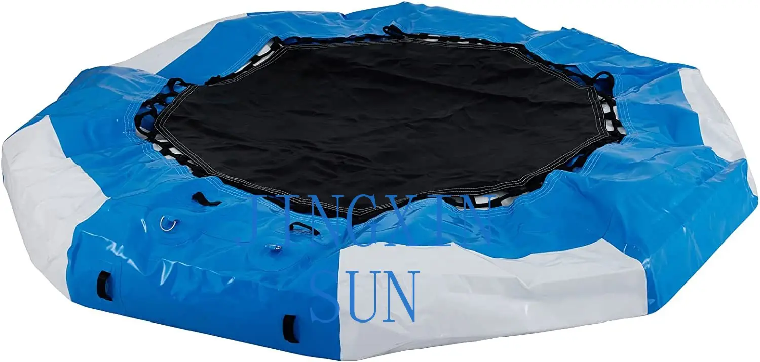 13 feet  inflatable trampoline adult floating trampoline with 4-step rope inflatable water toy game