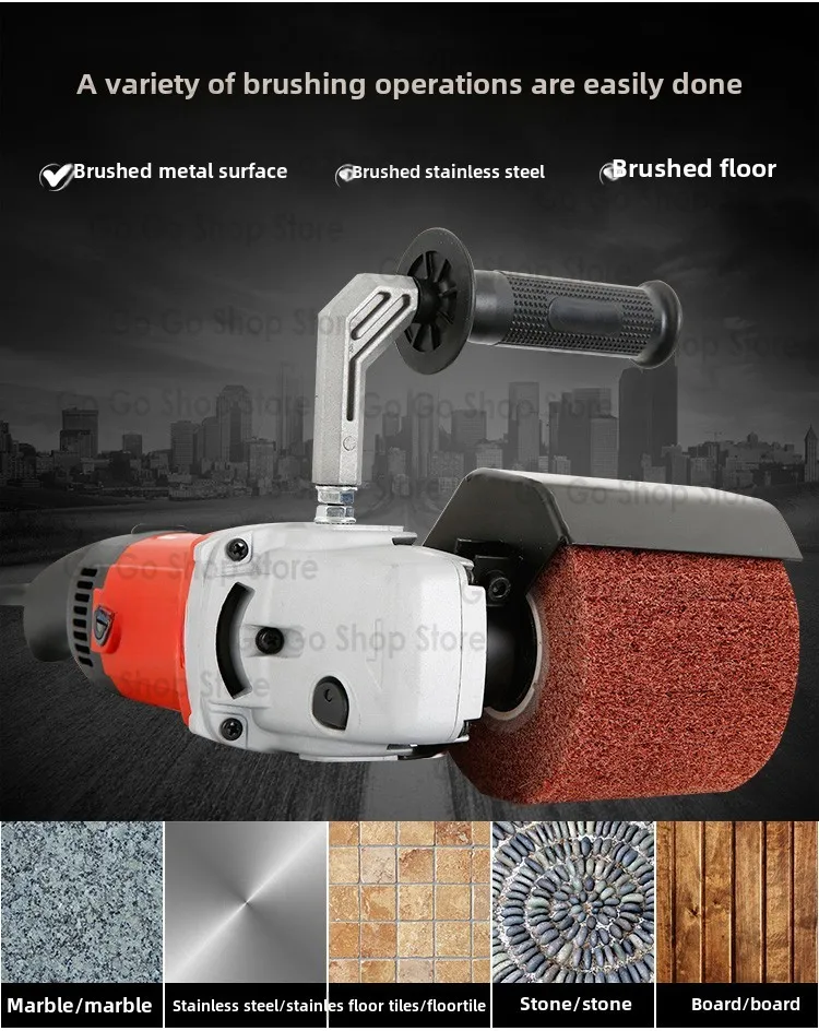 Wire Drawing Machine Small Handheld Electric Stainless Steel Plate Polishing and Grinding Machine Industrial Grade3200v