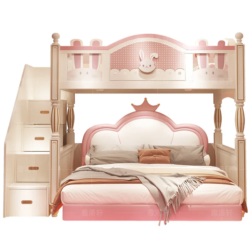 

American staggered upper and lower beds, siblings, children's 1.8 meters, double , high and low dislocation, mother and child d