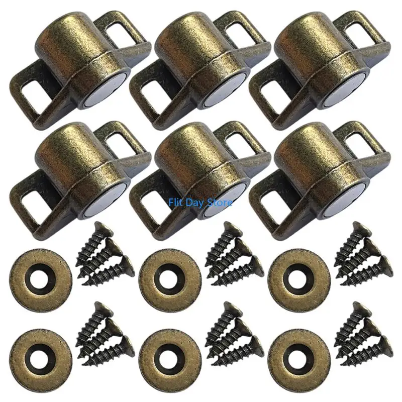 F92C Pack of 6 Zincs Alloys Latches for Wardrobe and Closet Security