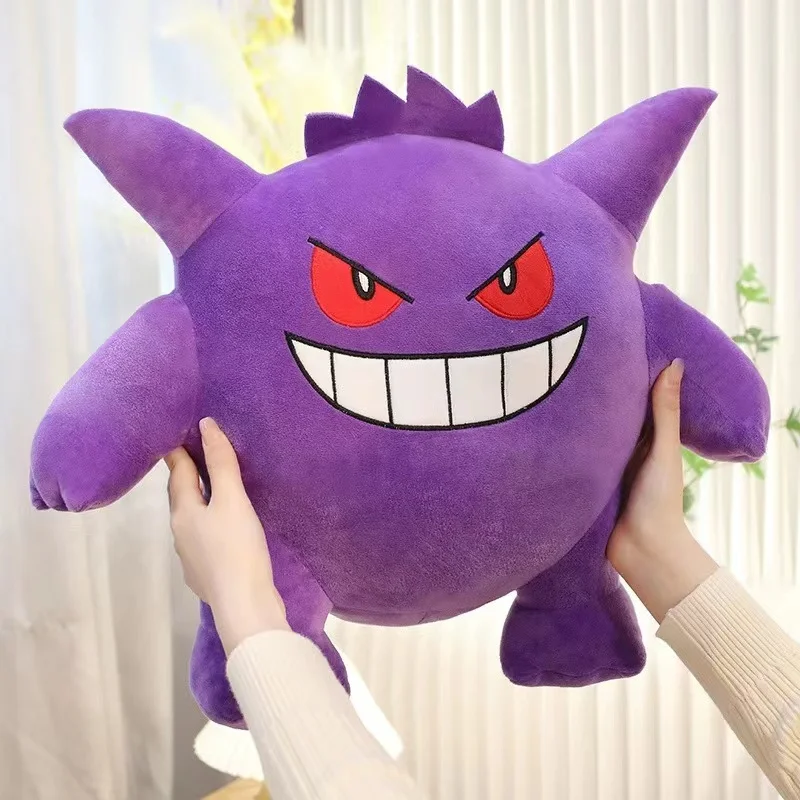 Desenhos animados de tamanho grande Pokémon, Gengar, monstros de bolso recheado, modelo infantil, presente de aniversário, 20-60cm