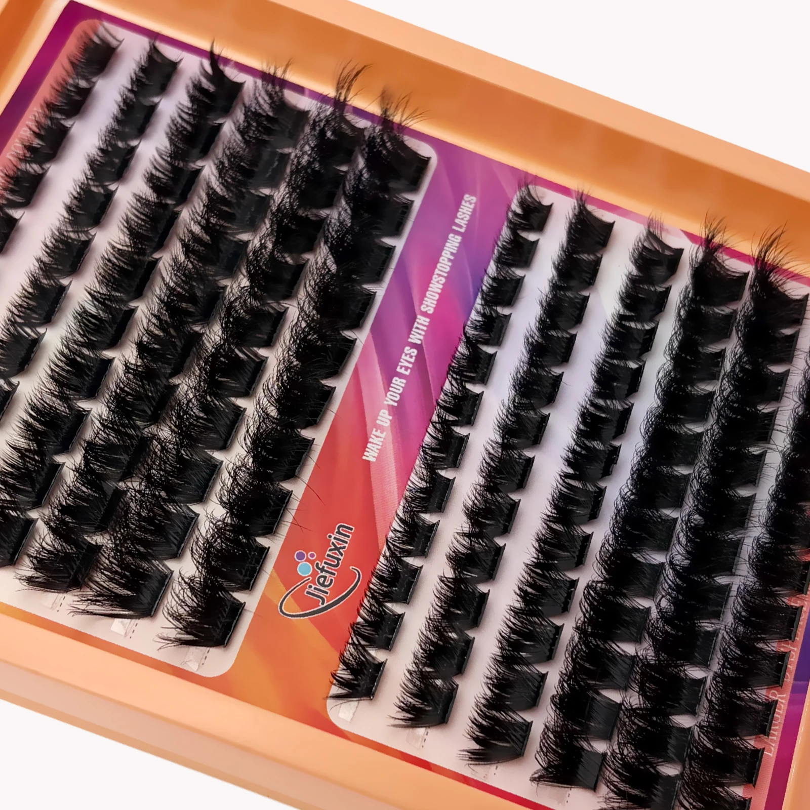 Flauschige Cluster-Wimpern D-Curl Manga-Wimpernverlängerungen DIY Natürliche Falsche Wimpern Weich für Anfänger Tägliches Augen-Make-up – Detail 3