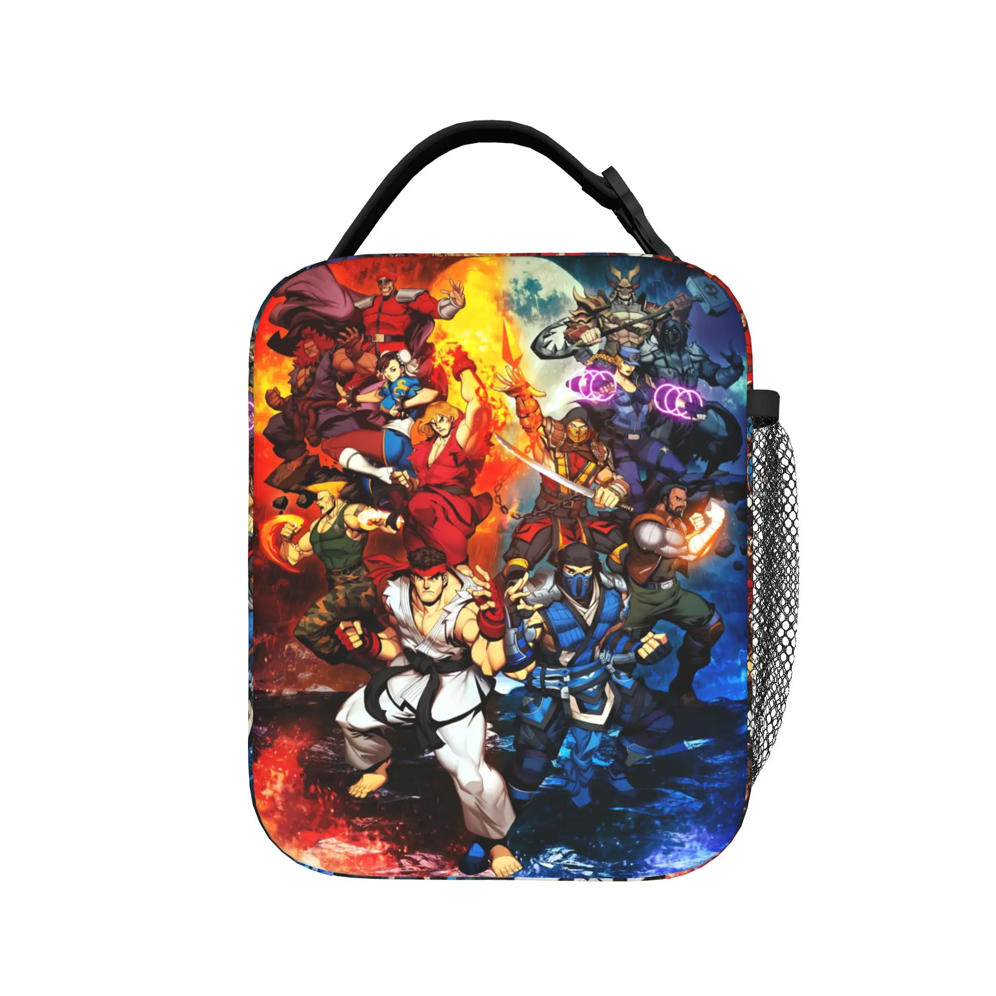 Ryu Street Fighter II Turbo Hyper Fighting Lunch Bag Lunch Box Picnic Portable Thermal Lunch Bags For Women Oxford Cooler Bag