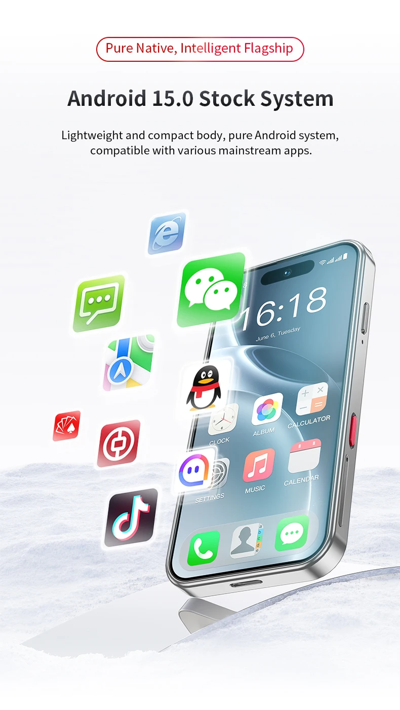SOYES XS19 MAX LTE 4G Mini Smartphone Android 15.0 6GB RAM 128GB ROM Dual SIM 2900mAh Face Unlock Small Mobile Phone