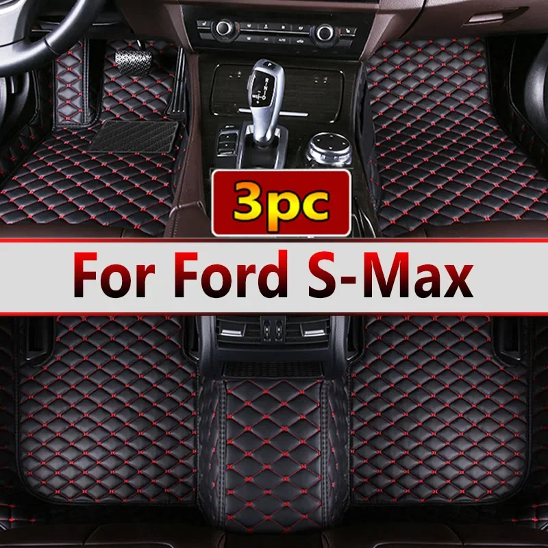 Car Floor Mats For Ford S-Max MK1 2006~2014 5seat Anti-dirt Pads Full Set Waterproof Floor Mat Non-slip Carpets Car Accessories