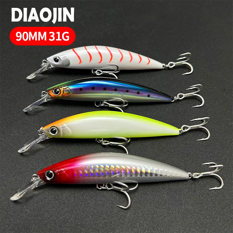 110mm 37g 90mm 31g Sinking Minnow Heavy Weight Fishing Lure Trolling Jerkbait Pesca Wobblers For Bass Trout Sea Fishing Tackle