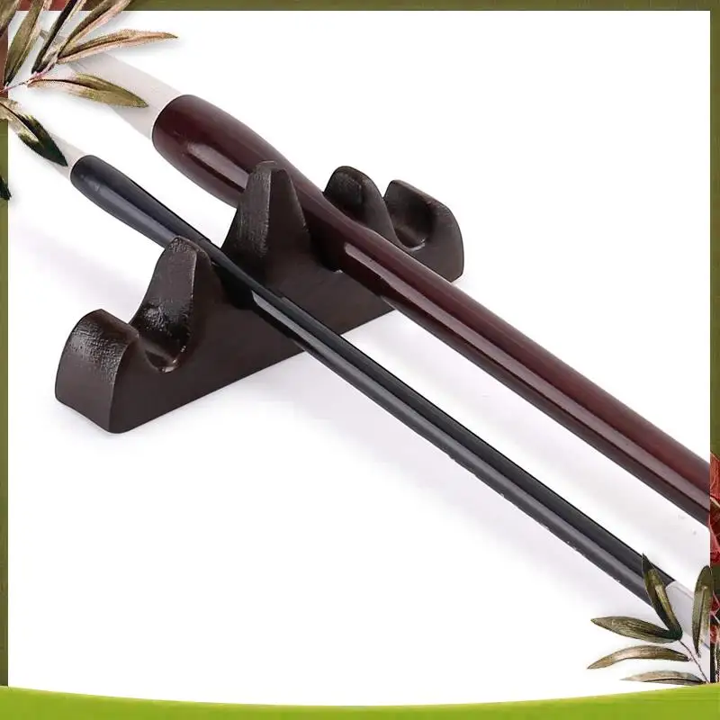 New-2X Calligraphy Brush Holder Chinese Brush Holder Brush Rest Wood Five-Finger Mountain Shape For Beginners Practice