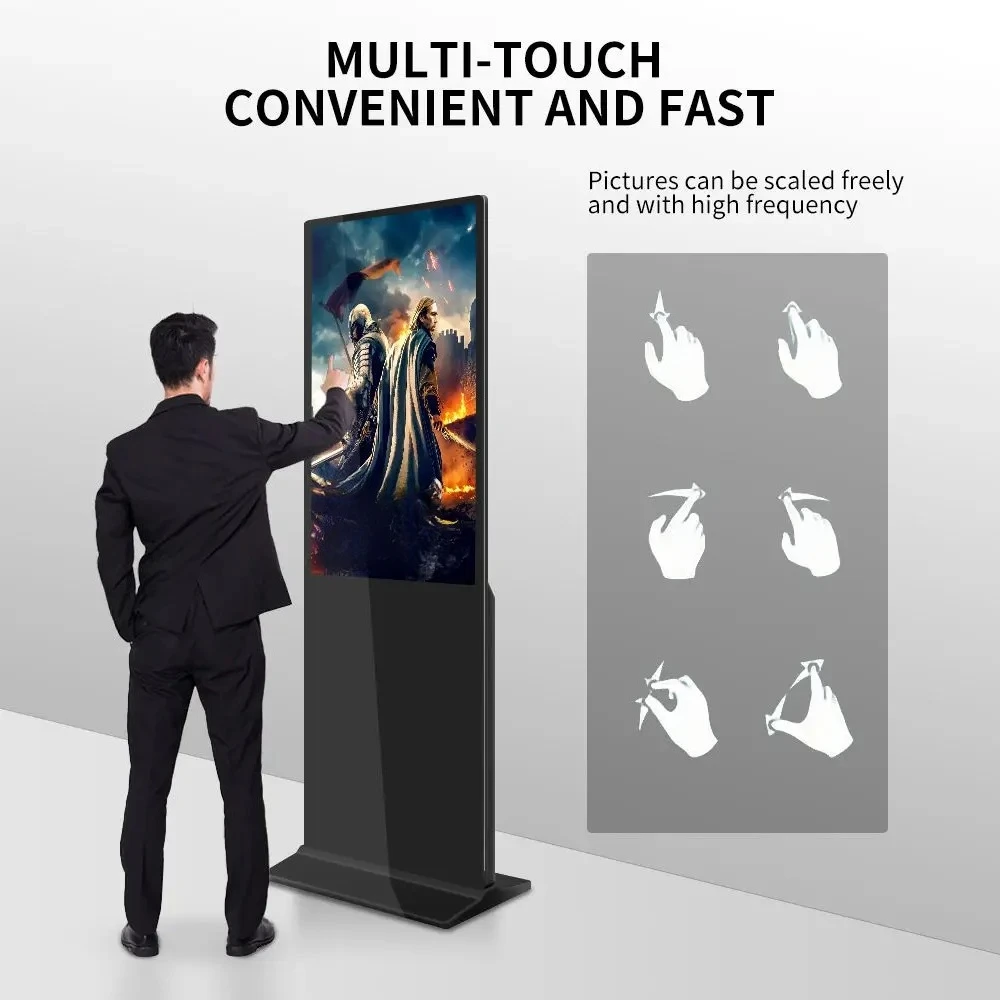 

55'' Indoor LCD Digital Advertising Screen Floor Stand Signage TV Kiosk for Indoor Advertising Digital Display