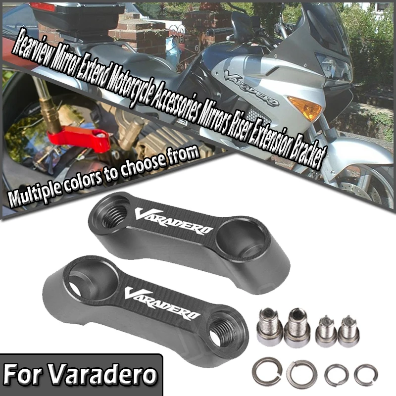 For Varadero XL1000 varadero 1000 125 10mm 8mm Rearview Mirror Extend Motorcycle Accessories Mirrors Riser Extension Bracket