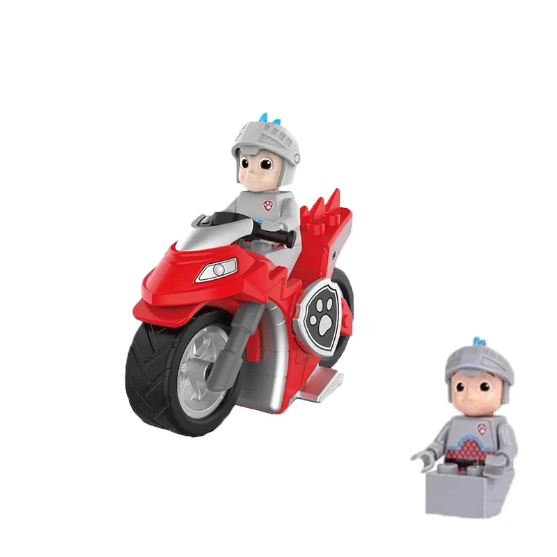 Paw Patrol Rescue Knights Ryder motocicleta capitán con Patrulla Canina Anime figura de acción patrulla coche combinación niños juguete para regalo