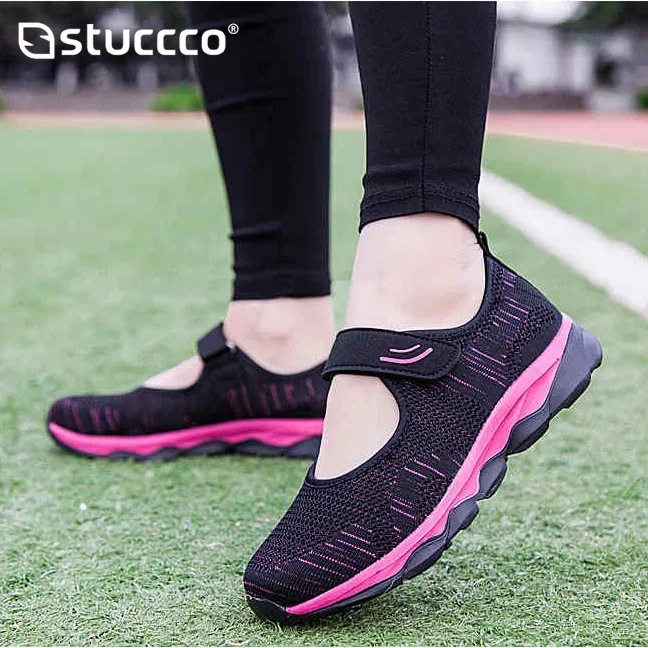 Summer Breathable Casual Shoes Women Outdoor Flat Mesh Lightweight Comfortable Sports Walking Shoes Louboutins Zapatos De Mujer