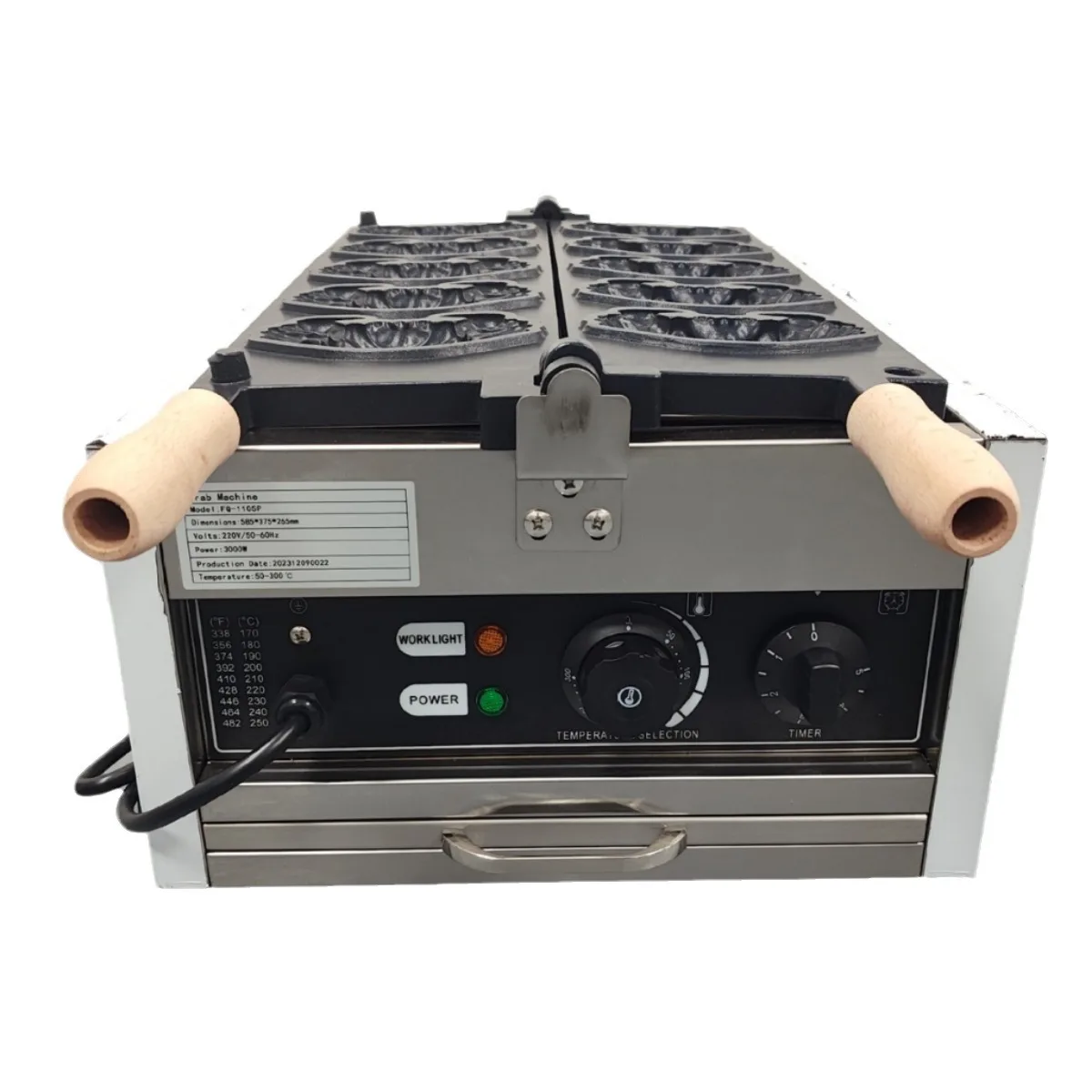 

Commercial, mechanical, crab, waffle machine, non-stick pan, evenly heated, scone machine