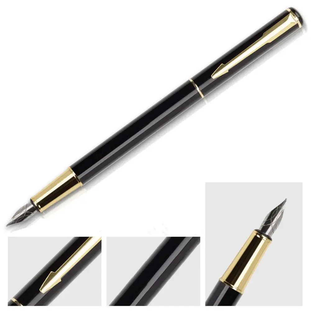 Professional Fountain Pen Full Metal Pen Students Smooth Writing Pens Elegant Exquisite Gift Teacher Office School Stationery