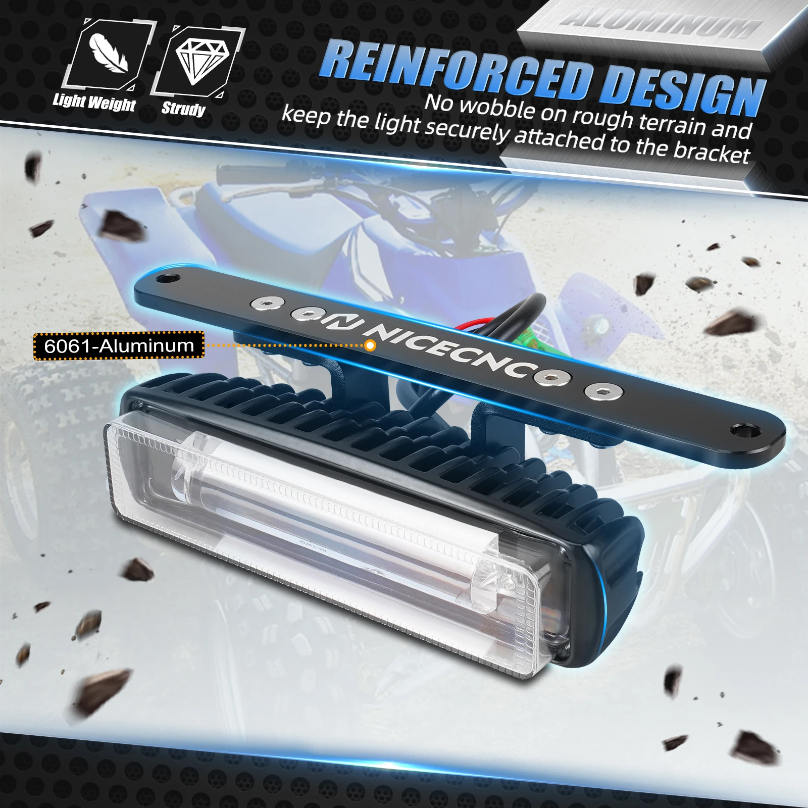 200 Blaster 12V/14W ATV Rear Brake Light Taillight With Bracket Adjustable Tail Light for Yamaha Blaster 200 Warrior Banshee 350