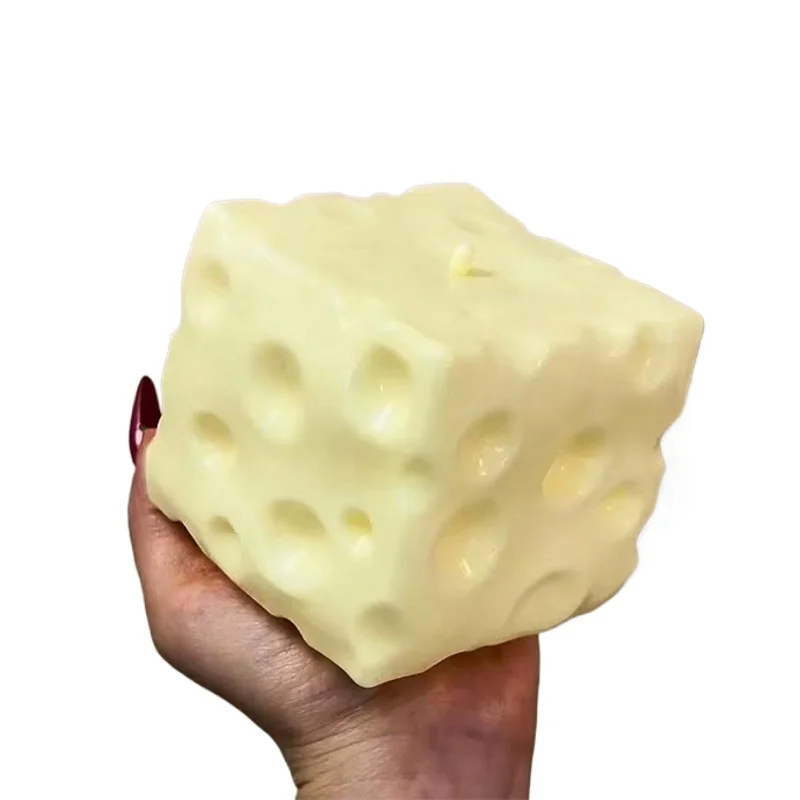 

Гигантский антистрессовый мяч-кубик в форме сыра, большой формируемый мяч-антистресс, не прыгающий, сенсорная игрушка-фиджет для ASMR, подарок на фестиваль