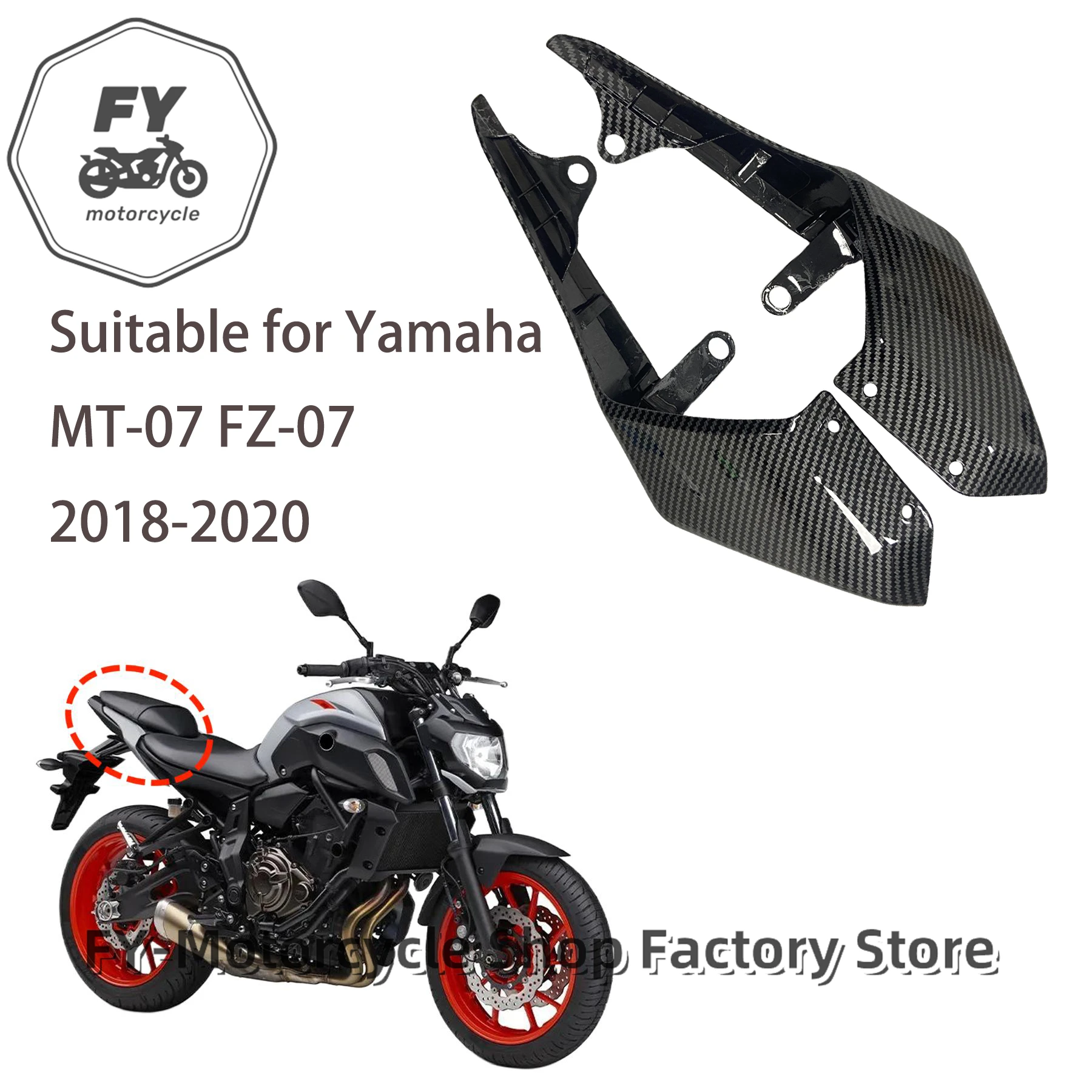 

Tail fairing Rear Left and Right Side Fairing Panel Cowl For YAMAHA MT07 MT-07 2018 2019 2020 FZ-07 FZ07 2018 2019 2020