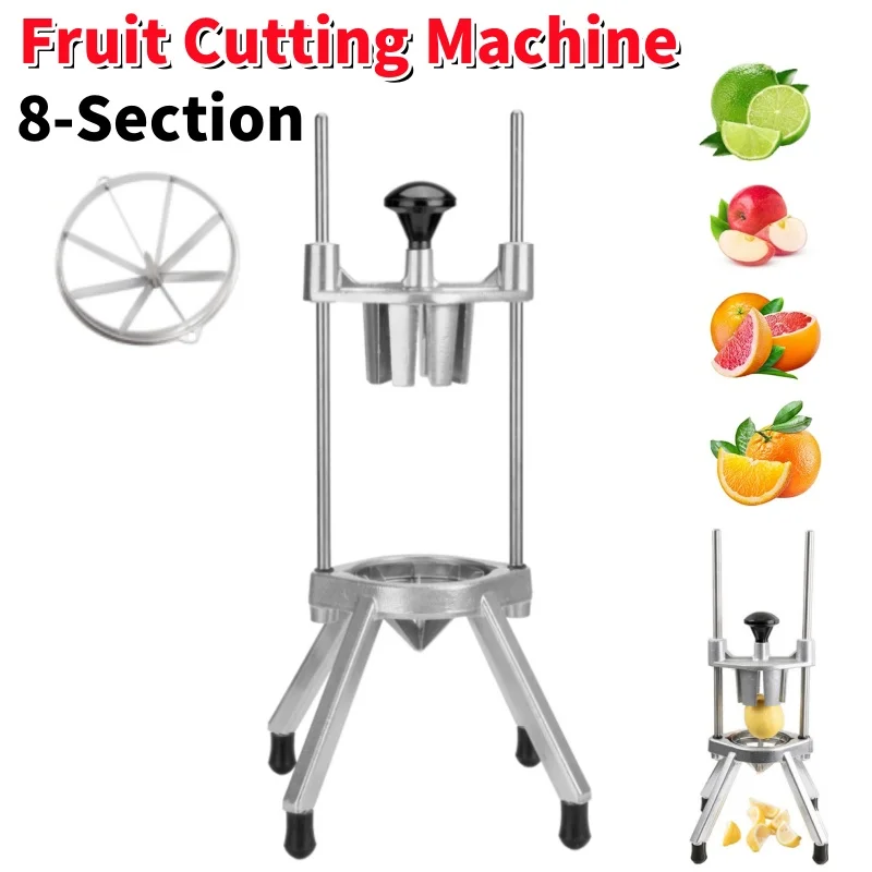 

8-Section Fruit Cutting Machine Stainless Steel Retractable Commercial Vegetable Fruit Dicing Machine for Home Bar Restaurant
