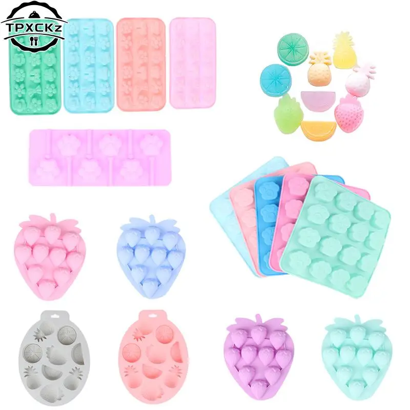 Dog Paw Fruit Mold Pet Frozen Treats Silicone Mould Puppy Cat Print Treat Moldes De Silicona Baking Accessories Cupcake Topper