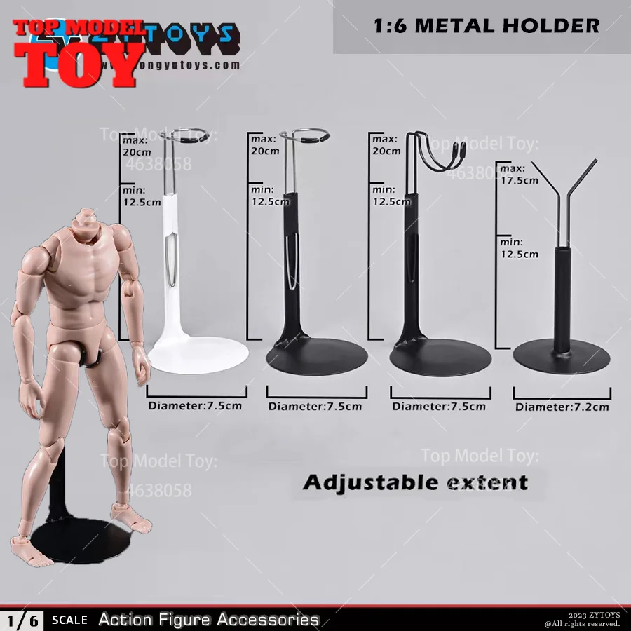 ZYTOYS ZY3018 ZY3019 ZY3020 ZY3021 1/6 Scale Soldier Metal Holder Bracket Support Frame Action Figures Doll Toys Display Model