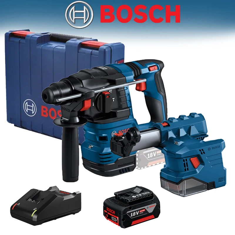 bosch martelo perfurador sem fio sem escova furadeira de impacto aspirador martelo eletrico ferramentas eletricas conjunto de baterias gbh 185 li gde12 18v 01