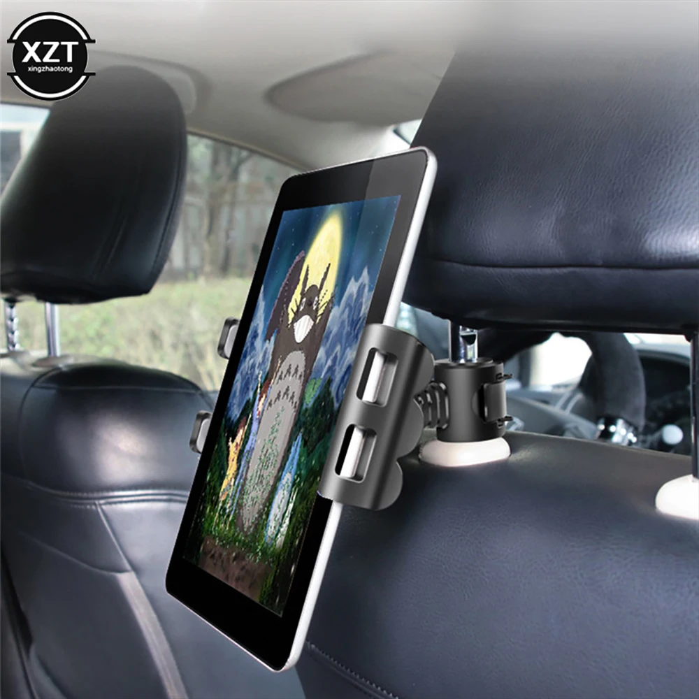 New Car Back Seat Phone Holder 360 Degree Rotate Stand Auto Headrest Bracket Support For Tablet PC iPad Mini Pro Car Accessories